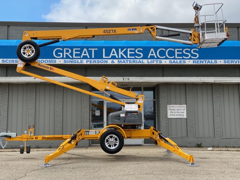 New Towable booms/trailer booms Great Lakes Access Lift Rental